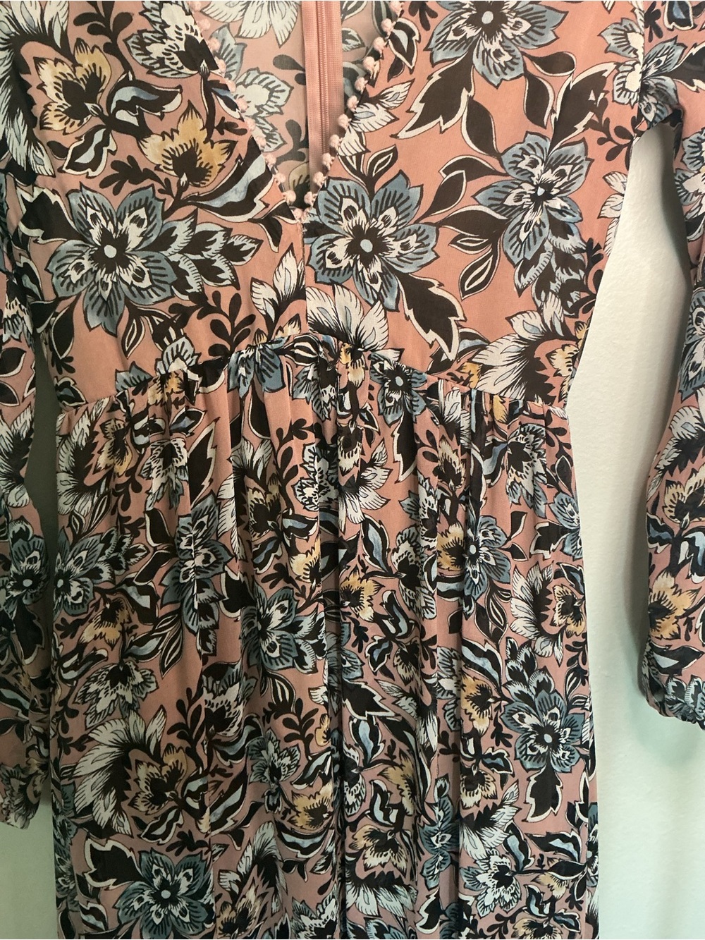 For Love & Lemons Dusty Pink Floral Maxi Dress - Picture 5 of 11